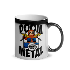 Doom Metal Faultier | Glänzende Wärmetasse Lustiger Spruch