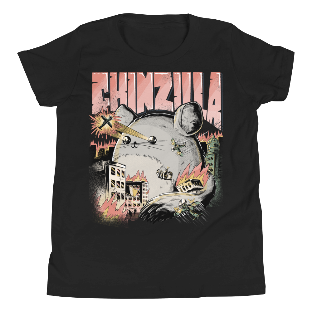 Zeigt ein T-Shirt für Kids und Teenager mit Chinzilla | T-Shirt für Kinder & Jugendliche