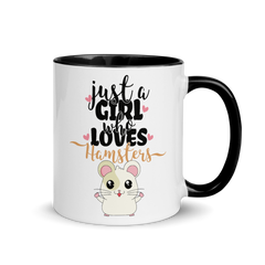 Just A Girl Who Loves Hamsters 2 | Tasse mit farbiger Innenseite Kaffeebecher online kaufen - jimbeels.store