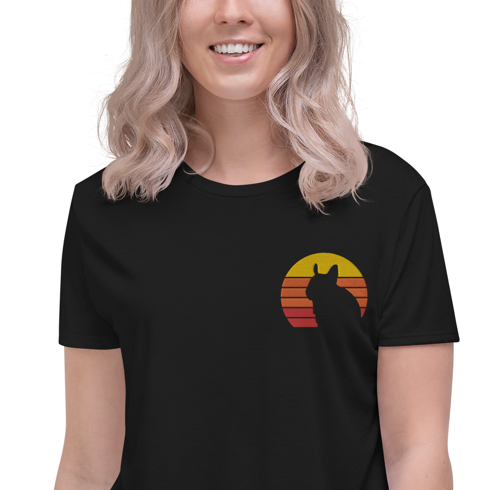 Zeigt degu vintage sonne crop top in Farbe Schwarz