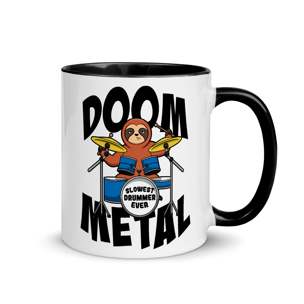 Doom Metal Faultier | Zweifarbig Tasse Lustiger Spruch
