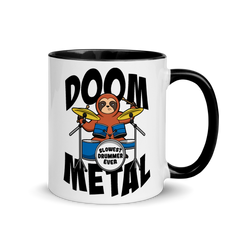Doom Metal Faultier | Zweifarbig Tasse Lustiger Spruch