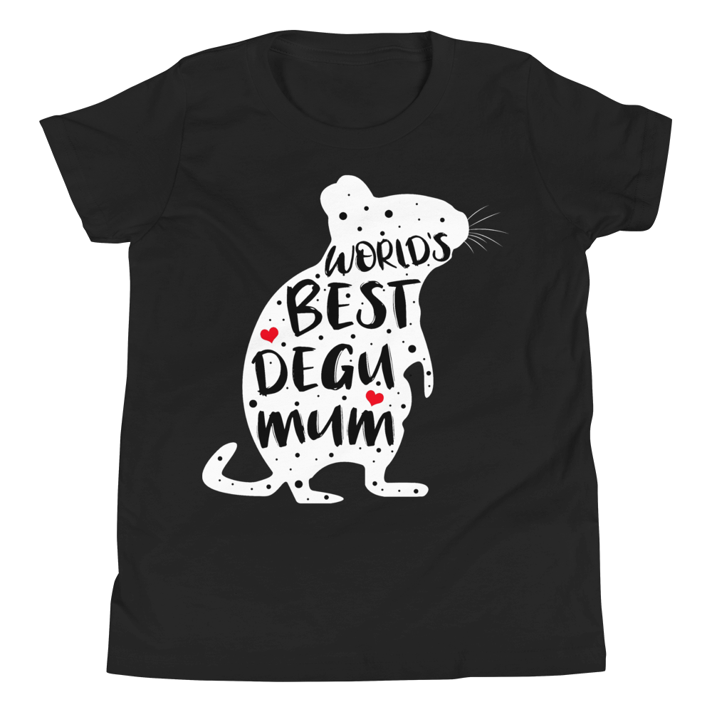Zeigt ein T-Shirt für Kids und Teenager mit World's Best Degu Mum | T-Shirt für Kinder & Jugendliche