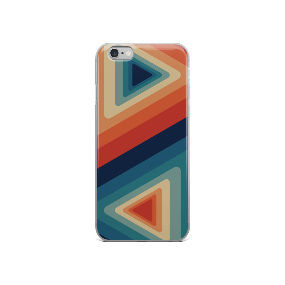 Zeigt vintage chic iphone schutzhulle retro dreiecke in Farbe iPhone 6/6s