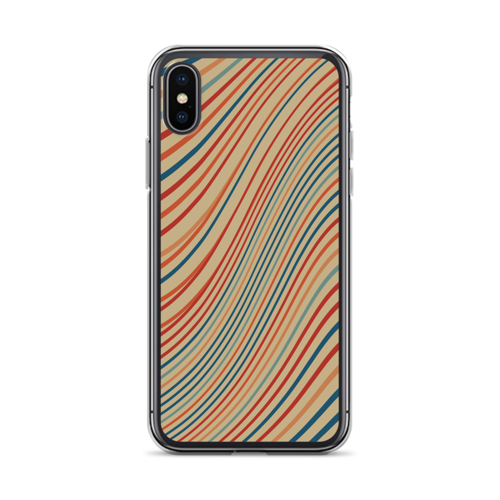 Zeigt vintage chic iphone schutzhulle retro wellen version i in Farbe iPhone X/XS