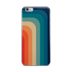 Zeigt Produktbild  Vintage & Retro 70s Style | Color Stripes | iPhone Case | Gift For Retro and Vintage Fans | Smartphone Protection