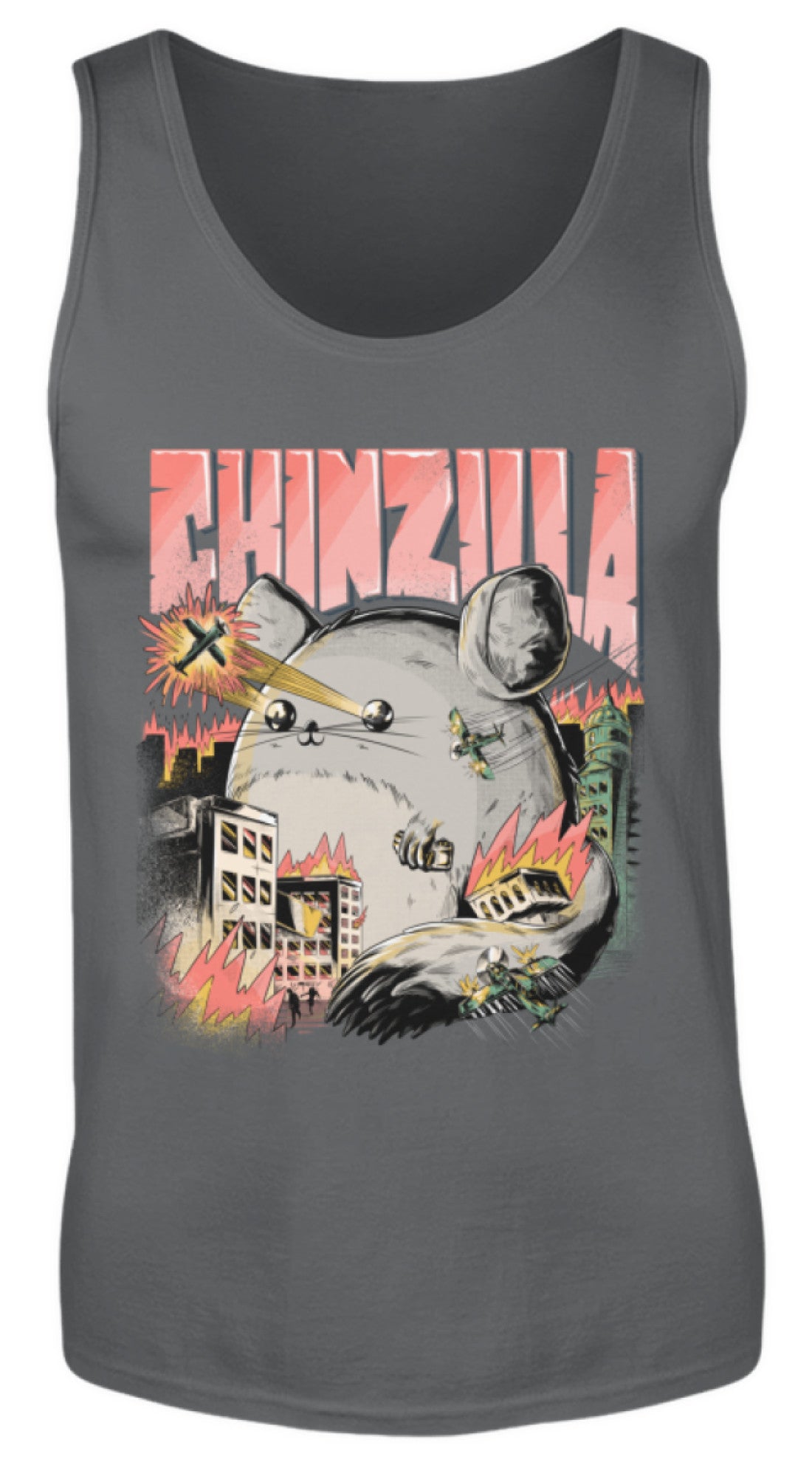 Funny Chinzilla Chinchilla Owners  | Herren Tank Top in Charcoal (Solid) in Größe S