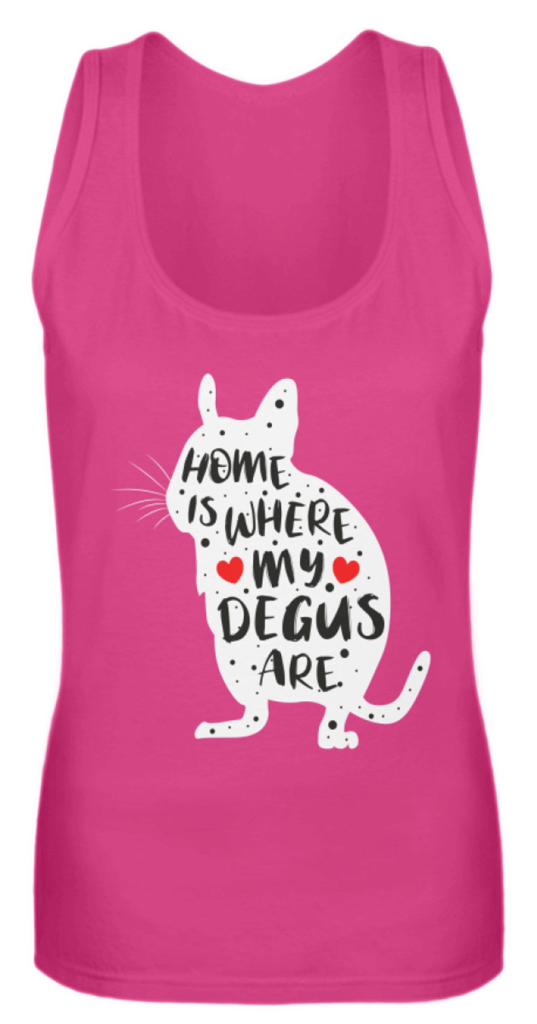 Zeigt funny adorable degu saying rodent frauen tanktop in Farbe Black