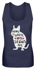 Zeigt funny adorable degu saying rodent frauen tanktop in Farbe Purple