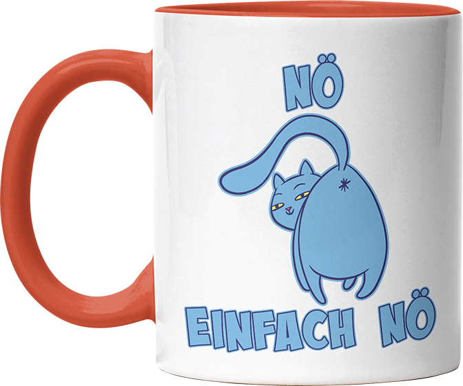 Nö Einfach Nö Katze zeigt Hintern 2 Witzige Orange Tasse kaufen Geschenk