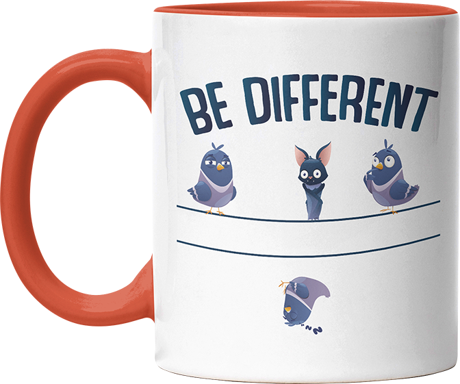 Be different Bat Witzige Orange Tasse kaufen Geschenk