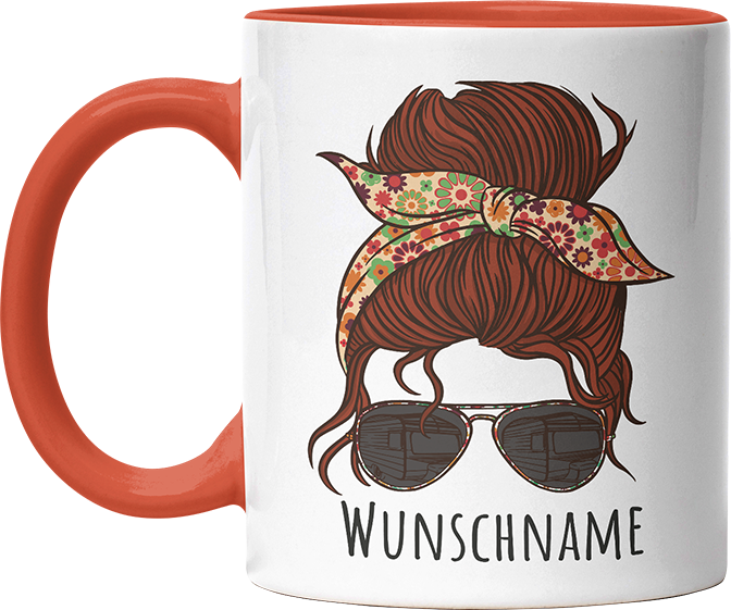 Momlife Personalisierbar Name Witzige Orange Tasse kaufen Geschenk