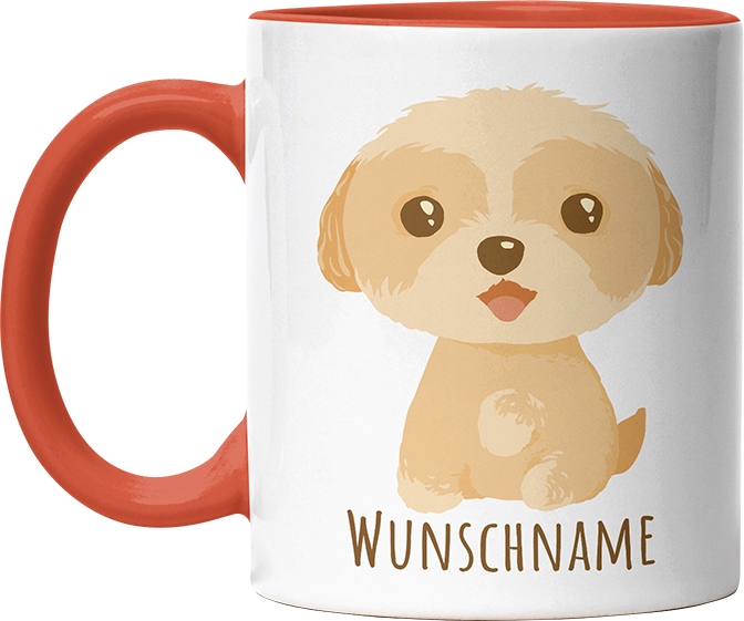 Maltipoo Personalisierbar Name Witzige Orange Tasse kaufen Geschenk