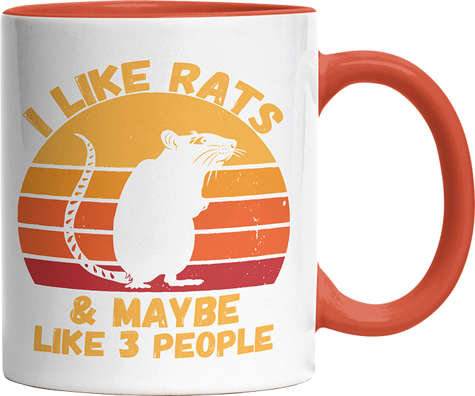 I like rats and maybe like 3 more people Witzige Orange Tasse kaufen Geschenk