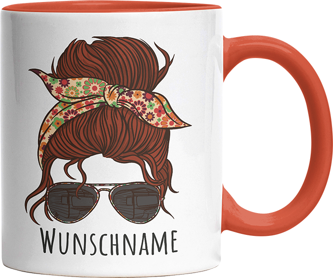 Momlife Personalisierbar Name Witzige Orange Tasse kaufen Geschenk