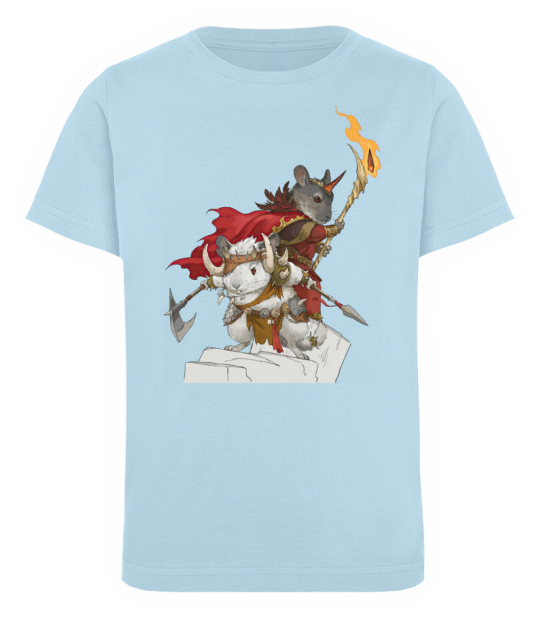 Zeigt barbarian chinchilla bros kinder organic t shirt 1 in Farbe Azure