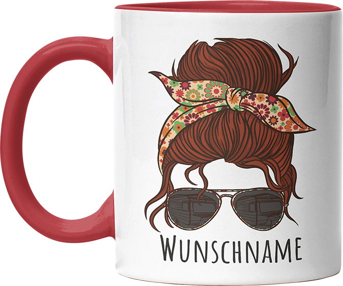 Momlife Personalisierbar Name Witzige Rot Tasse kaufen Geschenk