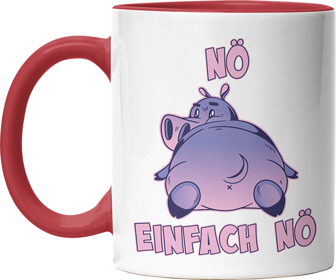 Nö Einfach Nö Flusspferd Witzige Rot Tasse kaufen Geschenk