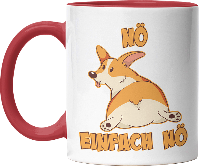 Nö Einfach Nö Corgi zeigt Hintern Witzige Rot Tasse kaufen Geschenk