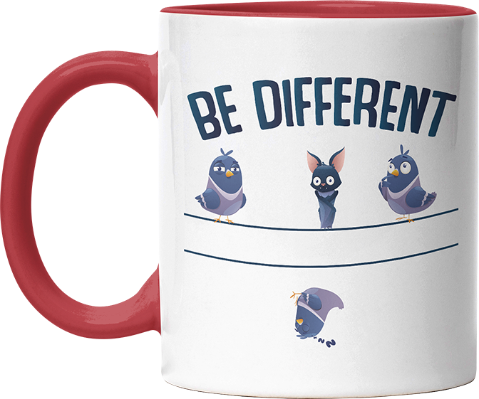 Be different Bat Witzige Rot Tasse kaufen Geschenk