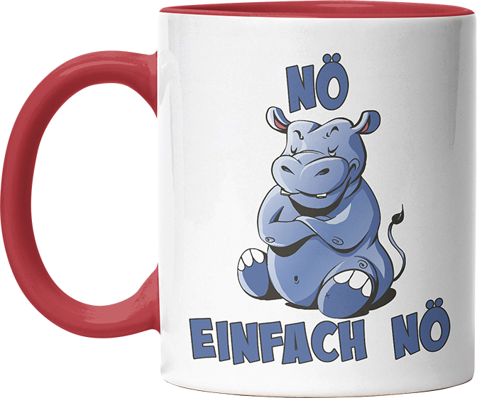 Nö Einfach Nö Hippo Witzige Rot Tasse kaufen Geschenk