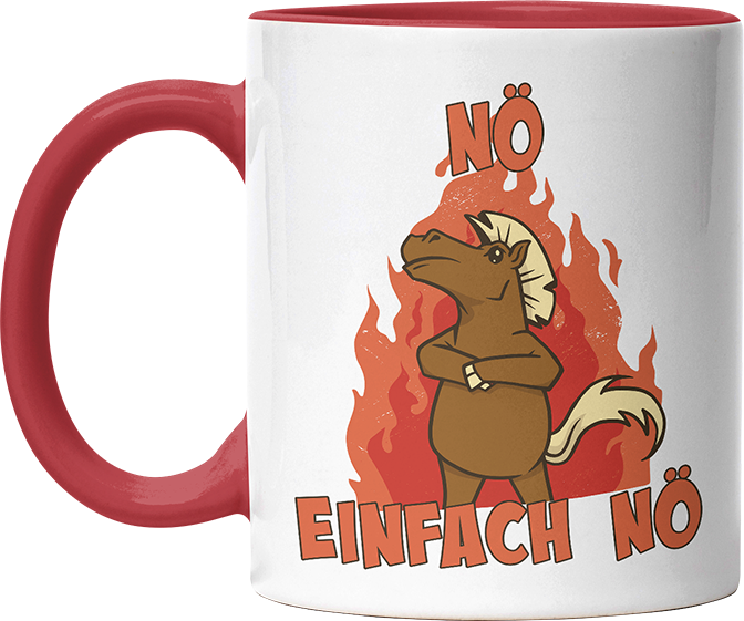 Nö Einfach Nö Pferd Witzige Rot Tasse kaufen Geschenk