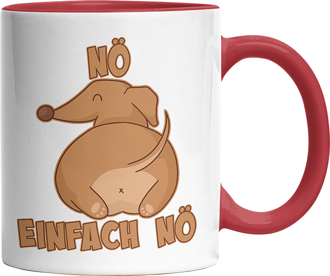 Nö Einfach Nö Dackel Witzige Rot Tasse kaufen Geschenk