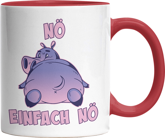 Nö Einfach Nö Flusspferd Witzige Rot Tasse kaufen Geschenk