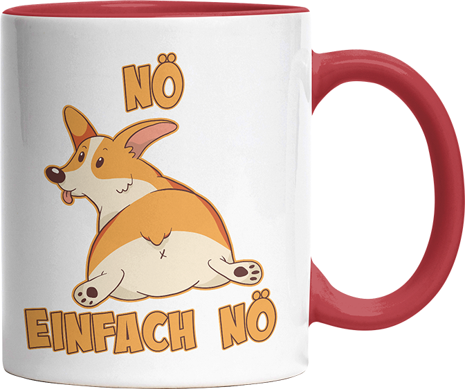 Nö Einfach Nö Corgi zeigt Hintern Witzige Rot Tasse kaufen Geschenk