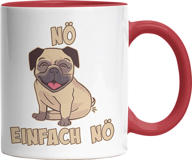 Nö Einfach Nö Mops 1 Witzige Rot Tasse kaufen Geschenk
