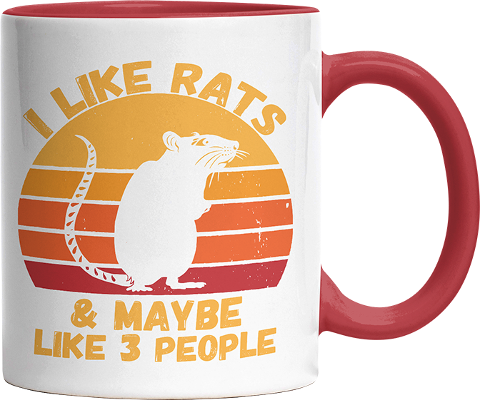 I like rats and maybe like 3 more people Witzige Rot Tasse kaufen Geschenk