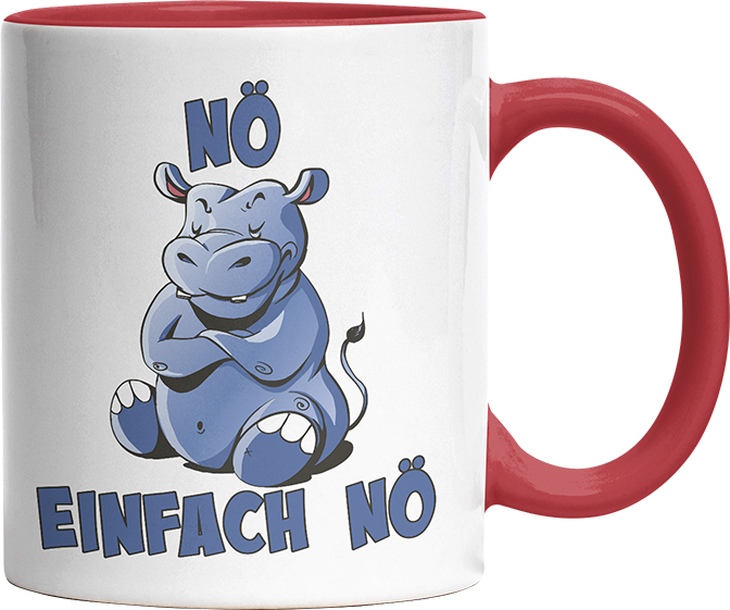 Nö Einfach Nö Hippo Witzige Rot Tasse kaufen Geschenk