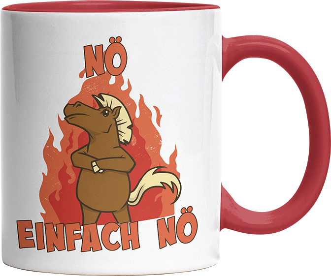 Nö Einfach Nö Pferd Witzige Rot Tasse kaufen Geschenk