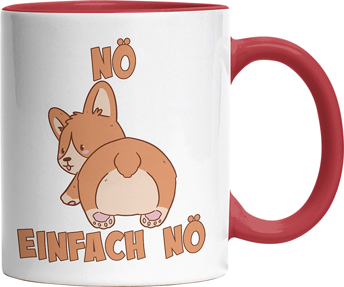 Nö Einfach Nö Corgi Witzige Rot Tasse kaufen Geschenk