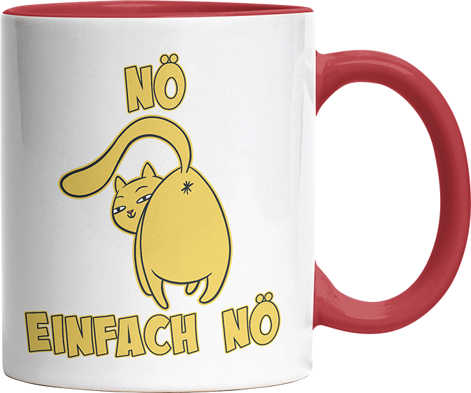 Nö Einfach Nö Katze zeigt Hintern 1 Witzige Rot Tasse kaufen Geschenk