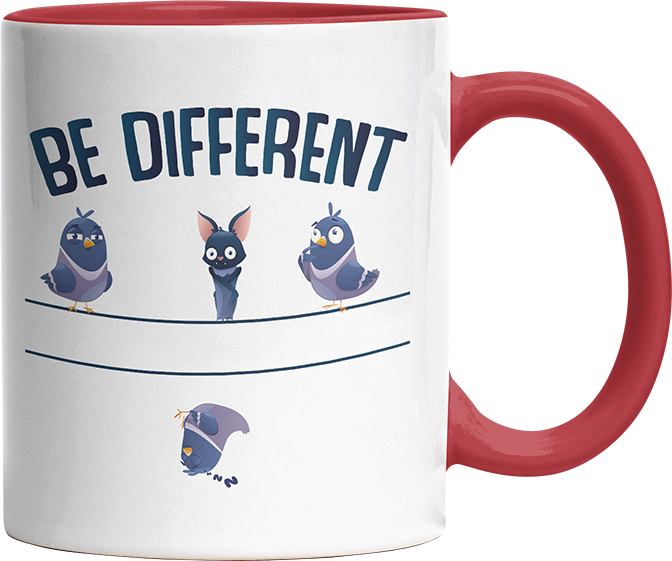 Be different Bat Witzige Rot Tasse kaufen Geschenk
