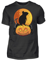 Degus Halloween | Kürbis Vollmond | Herren Shirt in Black in Größe S