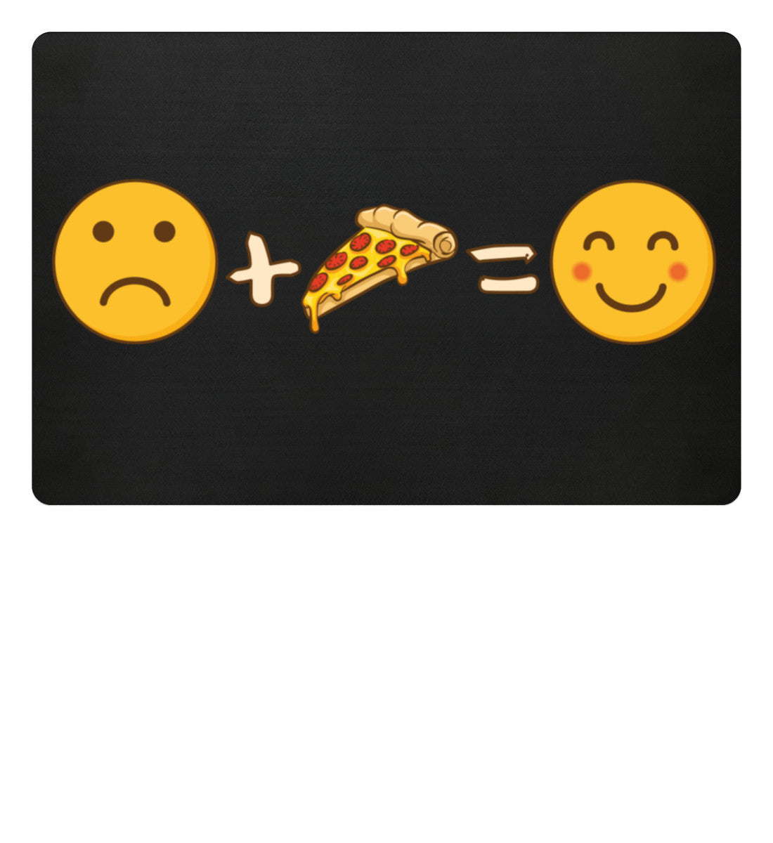 Funny Pizza Emotions | Fußmatte in Black in Größe 60x40cm