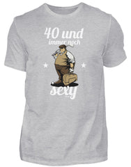 Zeigt lustiger spruch 40er geburtstag herren shirt in Farbe Black