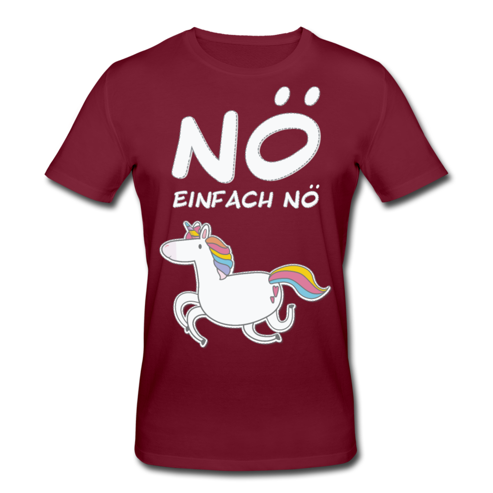 Nö Einhorn Bio-T-Shirt - Burgunderrot