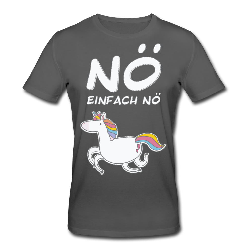 Nö Einhorn Bio-T-Shirt - Anthrazit