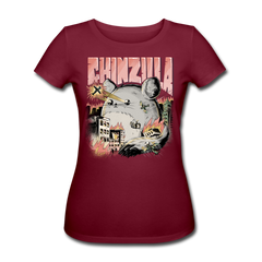 CHINZILLA | Frauen Bio-T-Shirt - Burgunderrot