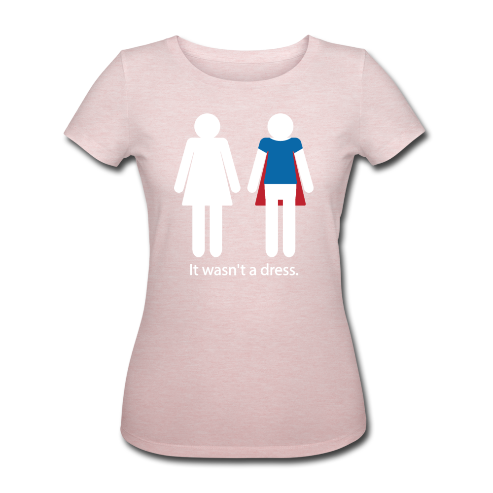 It wasn't a dress | Frauen Bio-T-Shirt - Rosa-Creme meliert