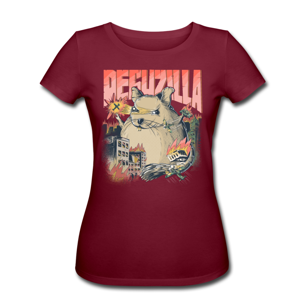 DEGUZILLA | Frauen Bio-T-Shirt - Burgunderrot