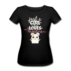 Just A Girl Who Loves Hamsters | Frauen Bio-T-Shirt - Schwarz