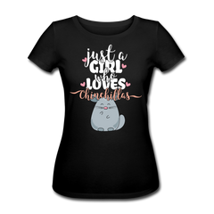 Just A Girls Who Loves Chinchillas | Frauen Bio-T-Shirt - Schwarz