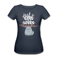 Just A Girls Who Loves Chinchillas | Frauen Bio-T-Shirt - Navy