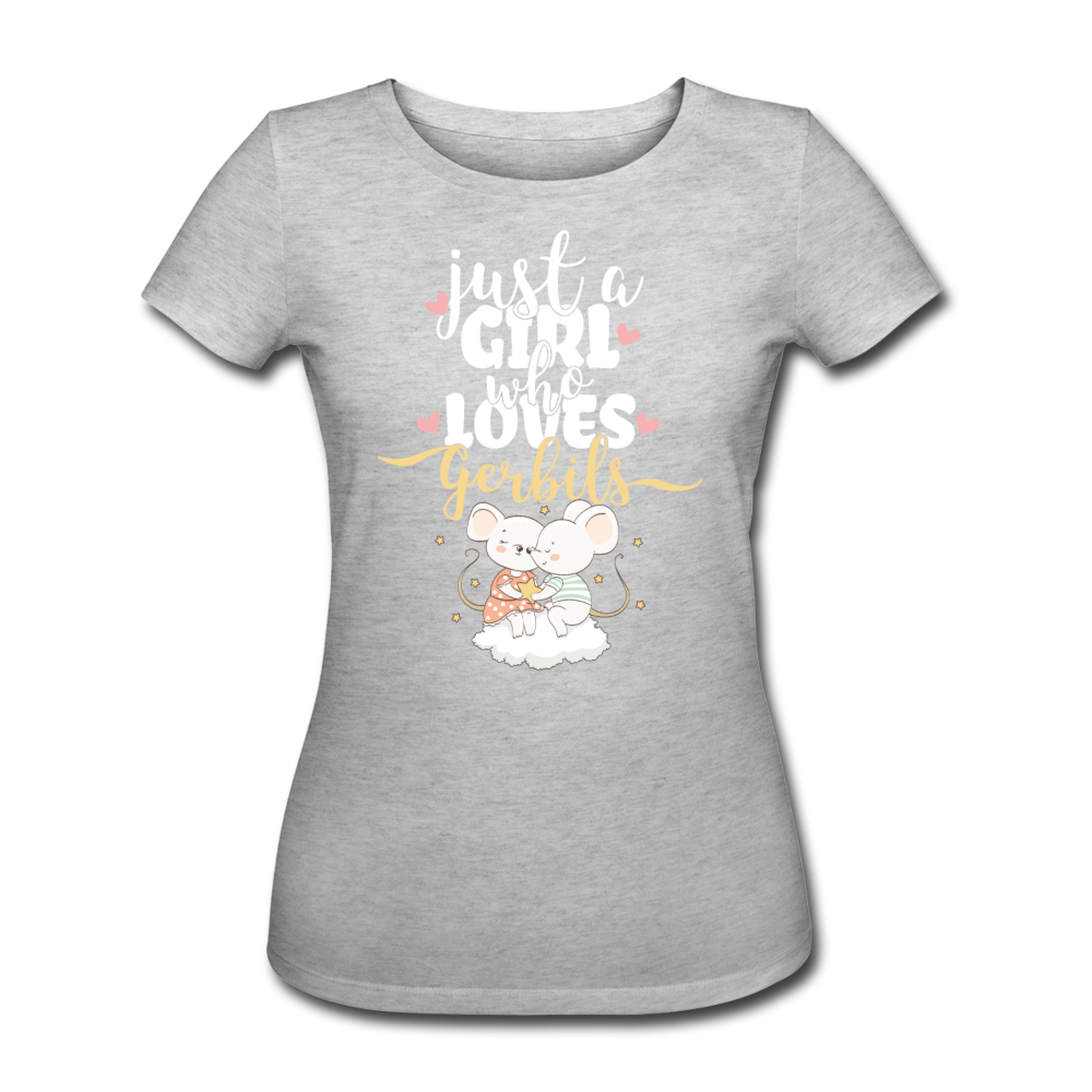 Just A Girl Who Loves Gerbils | Frauen Bio-T-Shirt - Grau meliert