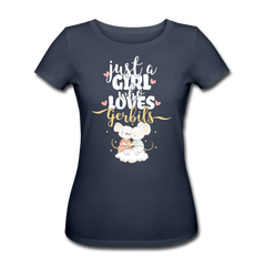 Just A Girl Who Loves Gerbils | Frauen Bio-T-Shirt - Navy