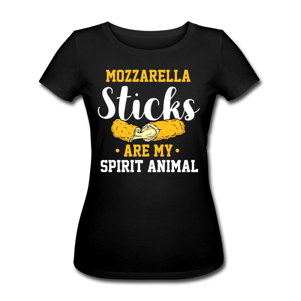 Mozzarella Sticks Are My Spirit Animal | Frauen Bio-T-Shirt - Schwarz